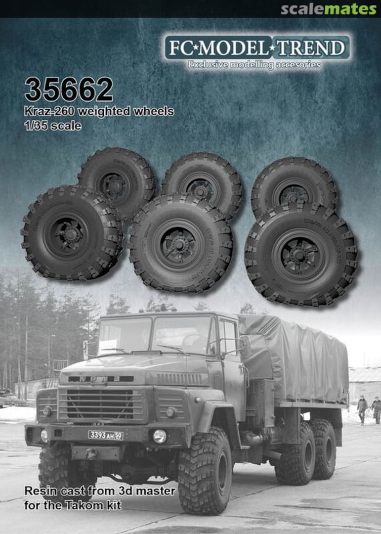 Boxart KrAZ-260 weighted wheels 35662 FC Model Trend