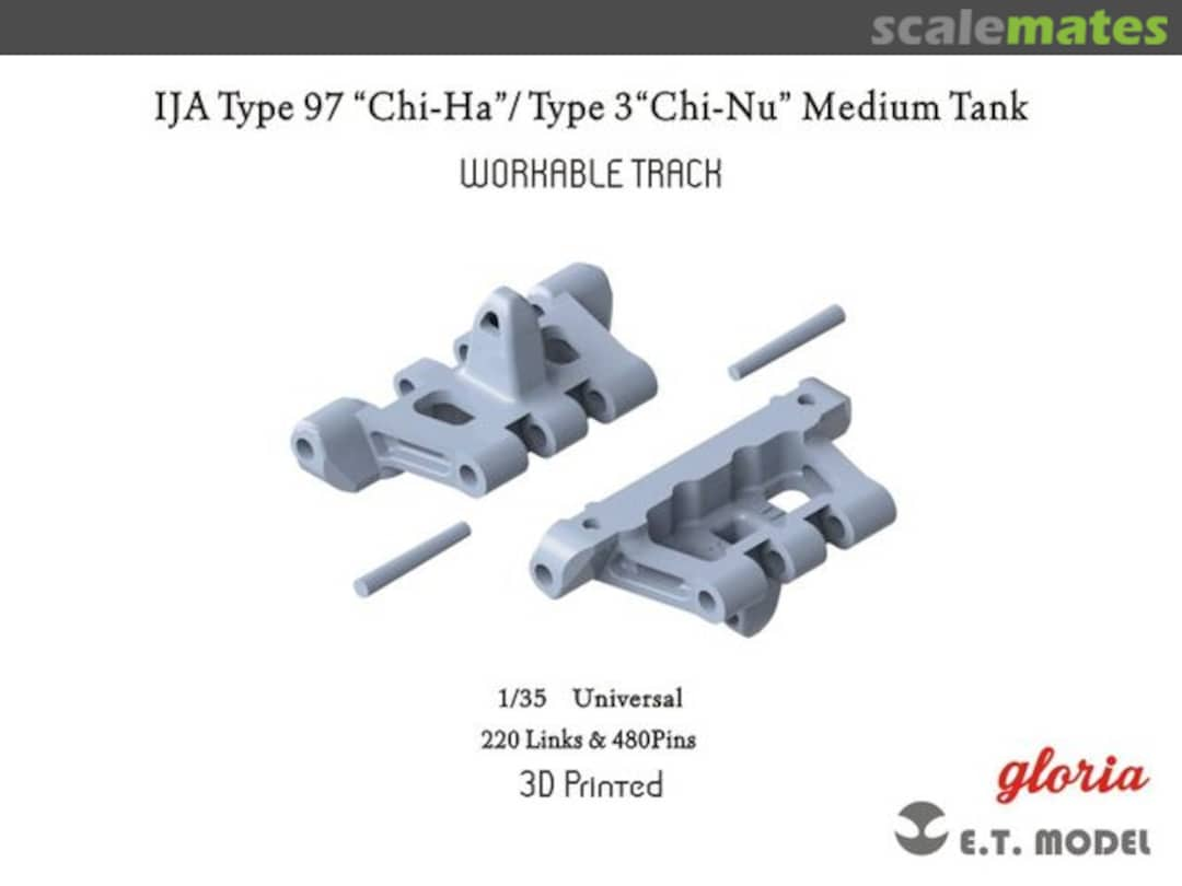 Boxart IJA Type 97 “Chi-Ha”/Type 3“Chi-Nu”Medium Tank workable track P35-016 E.T. Model