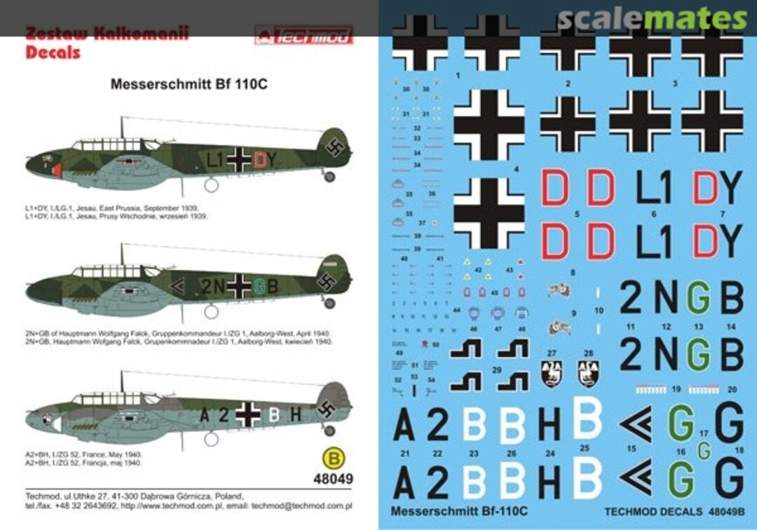 Boxart Messerschmitt Bf 110C 48049 Techmod