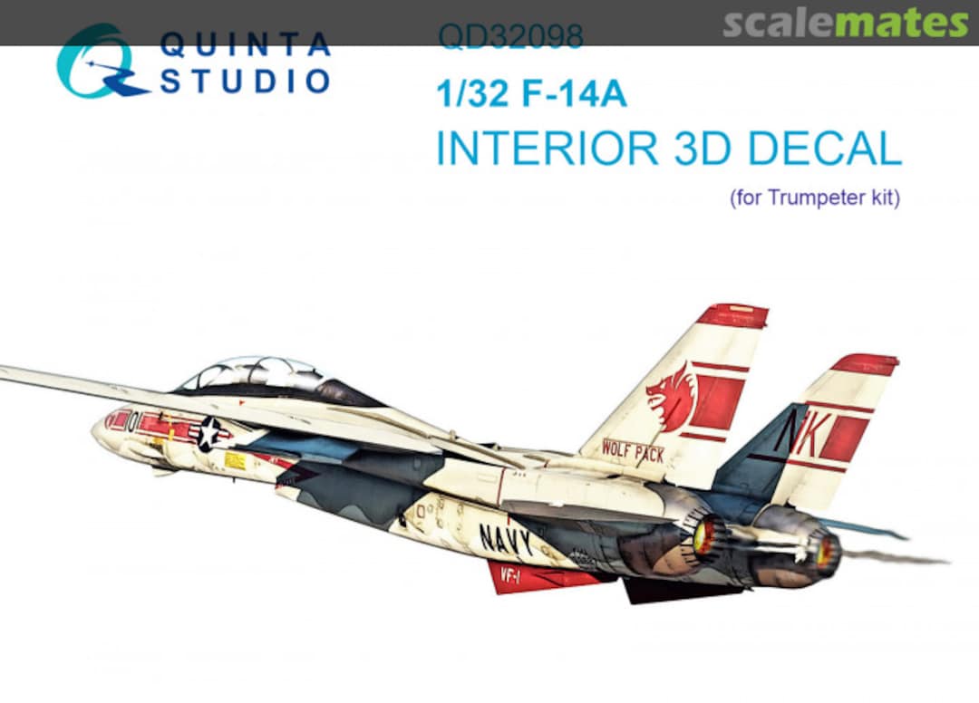 Boxart F-14A interior 3D decals QD32098 Quinta Studio