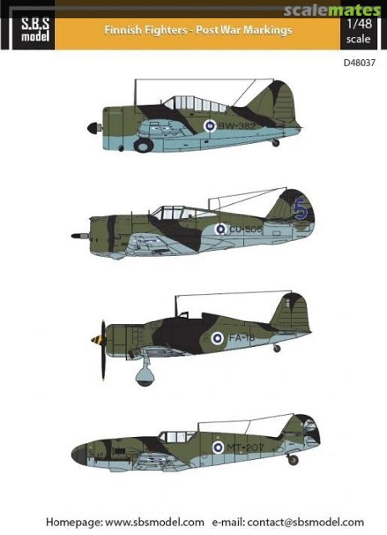 Boxart Finnish fighters - Post war markings D48037 SBS Model