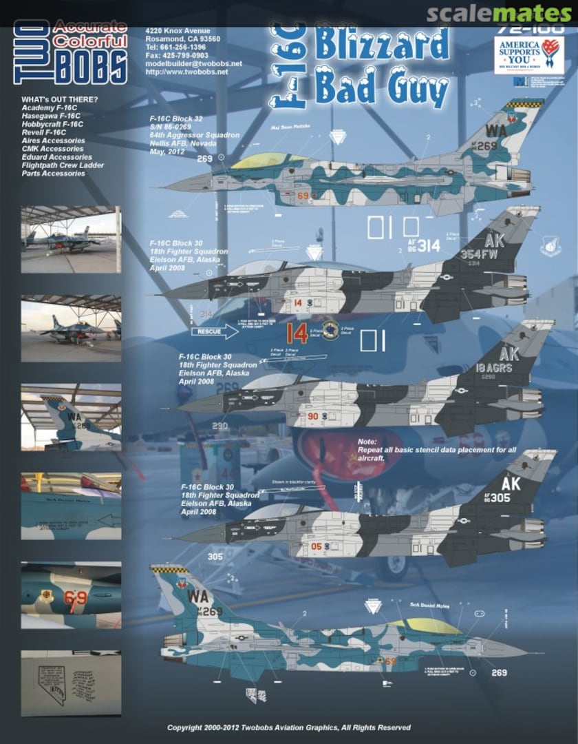 Boxart F-16C Blizzard Bad Guy 72-100 TwoBobs Aviation Graphics