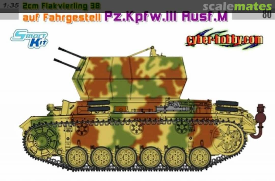 Boxart 2cm Flakvierling 38 auf Fahrgestell Pz.Kpfw.III Ausf.M 6778 Cyber Hobby