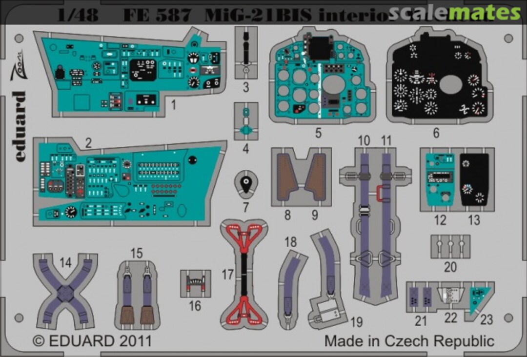 Boxart MiG-21BIS interior S.A. FE587 Eduard