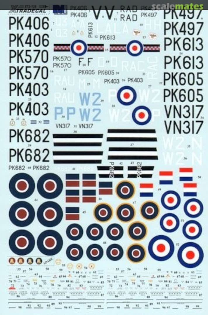 Boxart Supermarine Spitfire F.22 X72128 Xtradecal