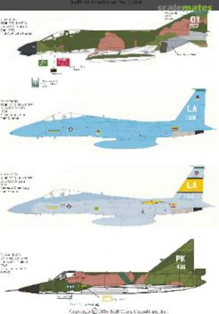 Boxart F-4D, F-15A, F-102A 72-004 Wolfpak Decals