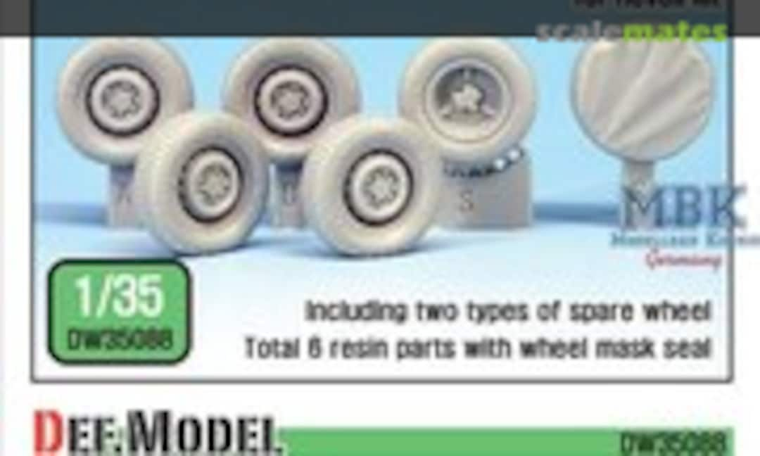 1:35 German 'Wolf' Lkw gl light Wheel set - sagged for Revell kit (Def.Model DW35088)