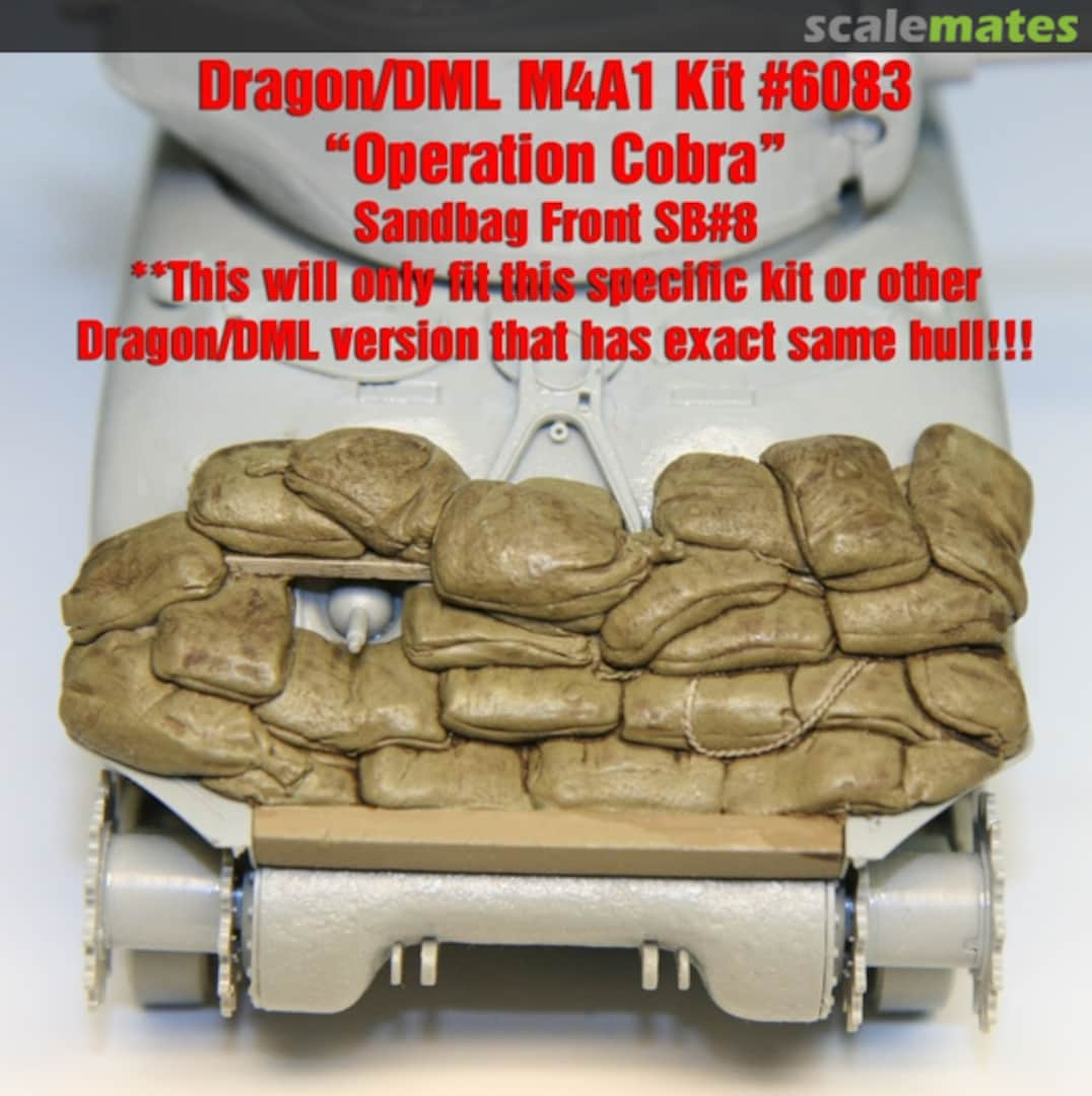 Boxart Sandbag Fronts for Dragon M4A1 "Operation Cobra" - Dragon 6083 - SB008 Value Gear