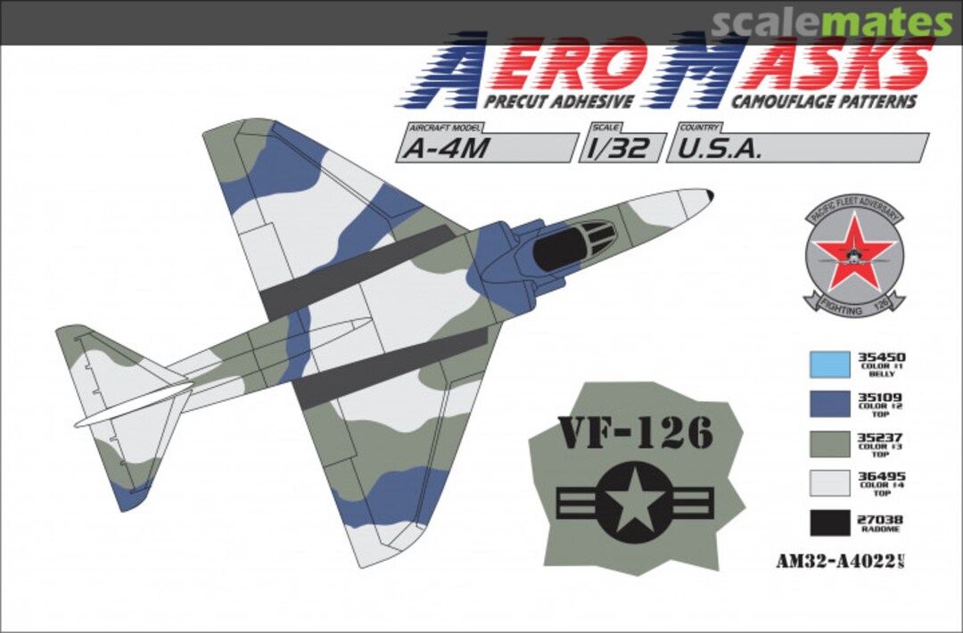 Boxart A-4M USA VF-126 AM32-A4022 AeroMasks