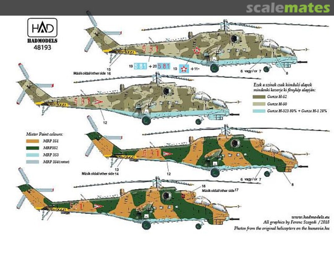 Boxart Mi-24D/V/P in Hungarian Service 48193 HADmodels 