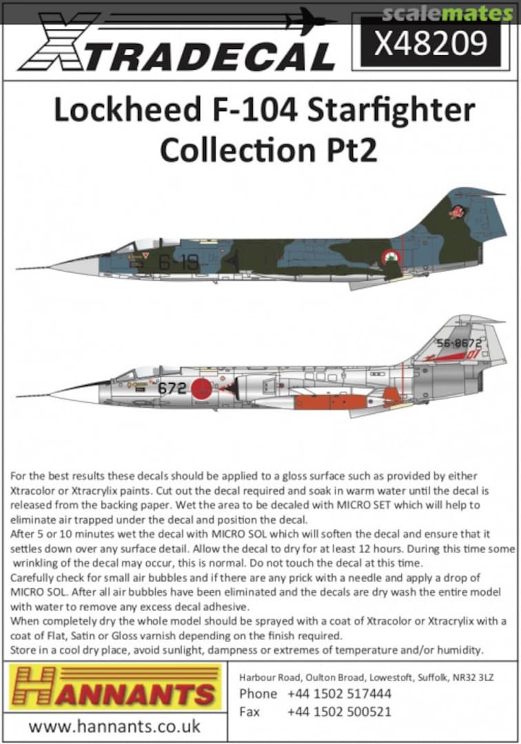 Boxart Lockheed F-104 Starfighter Collection X48209 Xtradecal