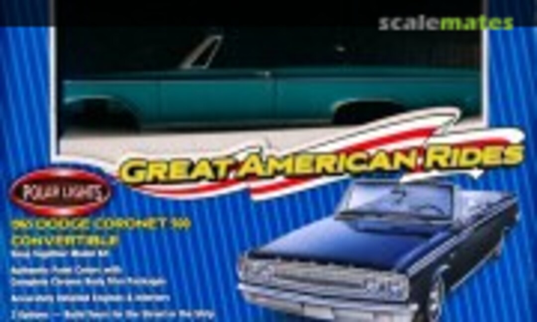 1:25 1965 Dodge Coronet 500 Convertible (Teal) (Polar Lights 53001)