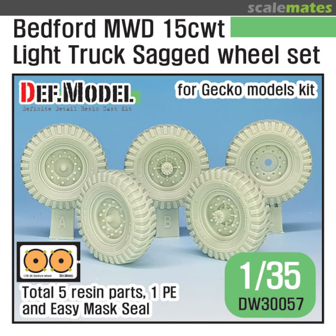 Boxart Bedford MWD 15cwt Truck Sagged wheel set DW30057 Def.Model