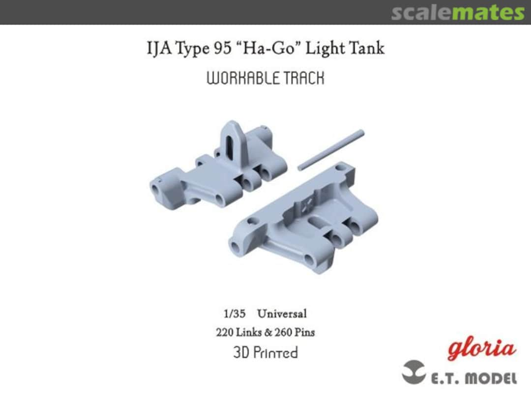 Boxart IJA Type 95 “Ha-Go”Light Tank workable track P35-015 E.T. Model