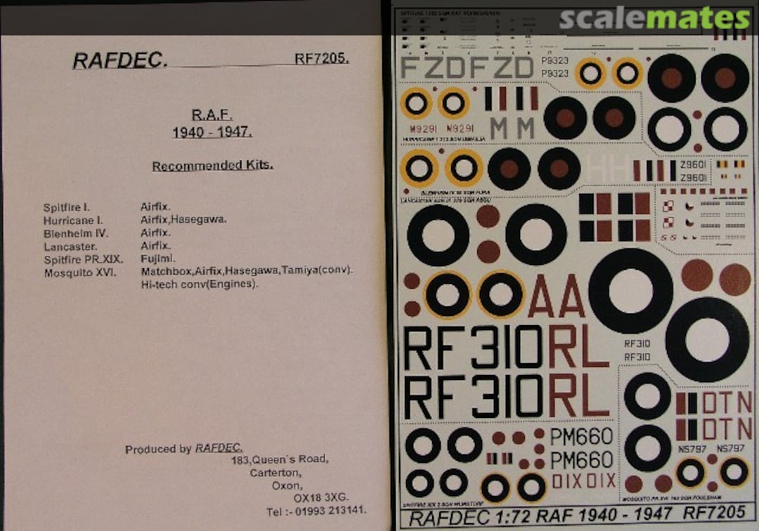 Boxart RAF 1940-1947 RF7205 RAFDec