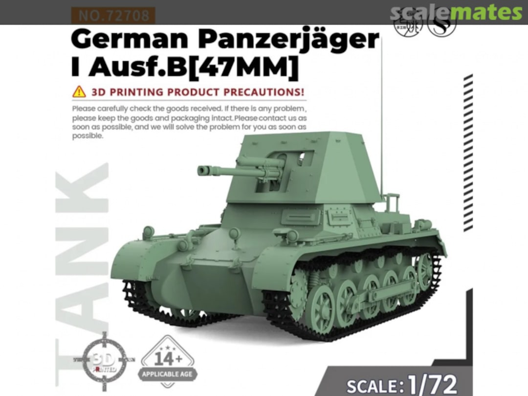 Boxart German Panzerjäger I Ausf.B [47mm] 72708 SSMODEL