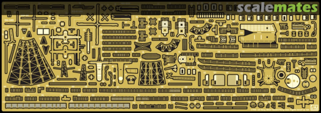 Boxart Photoetched Kit For USN Oliver Hazard Perry Class Frigate Detail-Up Set AG35067 AFV Club