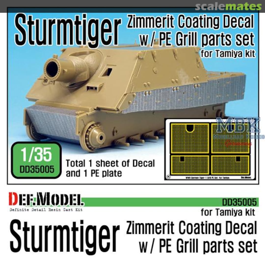 Boxart Sturmtiger Zimmerit Coating Decal DD35005 Def.Model