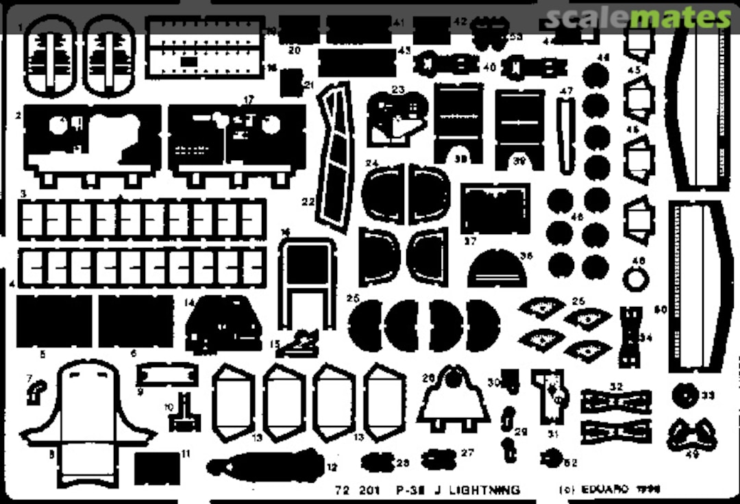 Boxart P-38J Lightning 72201 Eduard