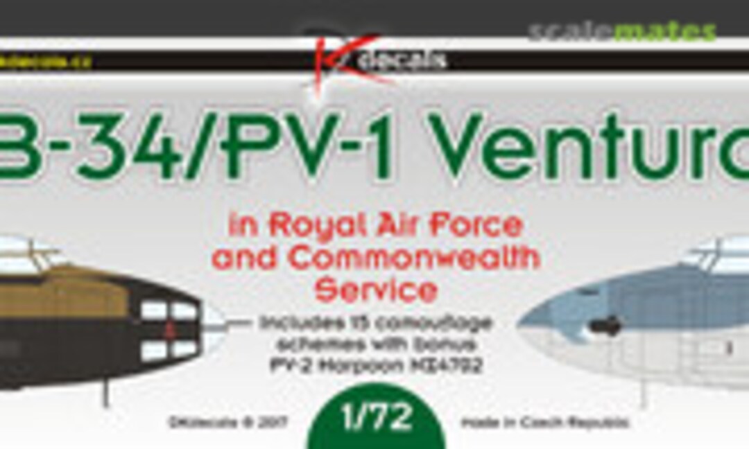 1:72 B-34/PV-1 Ventura (DK Decals 72048)