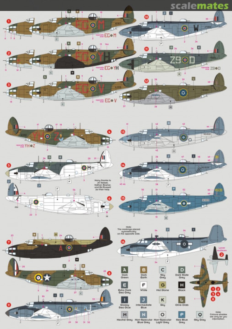 Contents B-34/PV-1 Ventura 72048 DK Decals