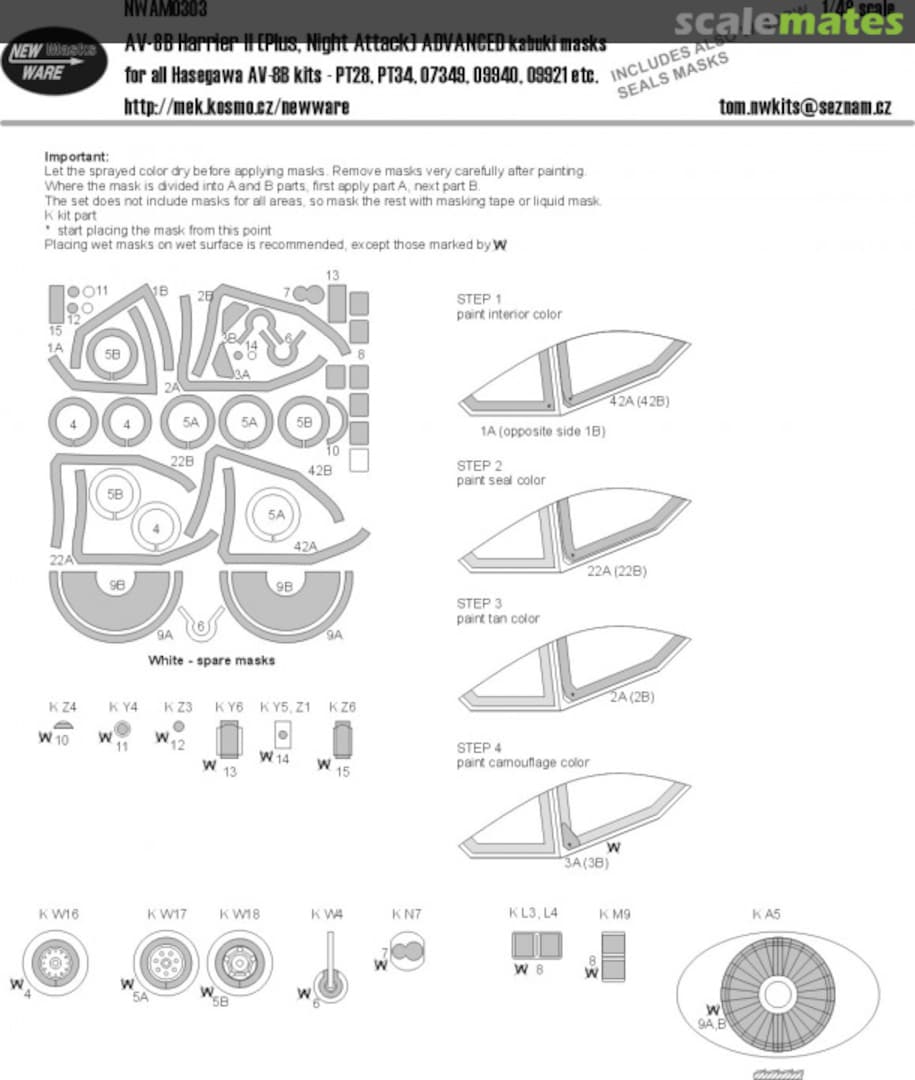 Boxart AV-8B Harrier II (Plus, Night Attack) ADVANCED kabuki masks NWAM0303 New Ware