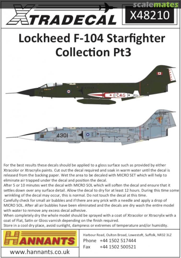 Boxart Lockheed F-104 Starfighter Collection X48210 Xtradecal