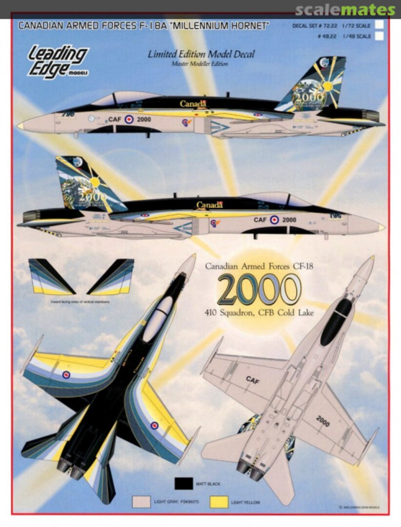 Boxart Canadian Armed Forces F-18A Millenium Hornet 72.22 Leading Edge