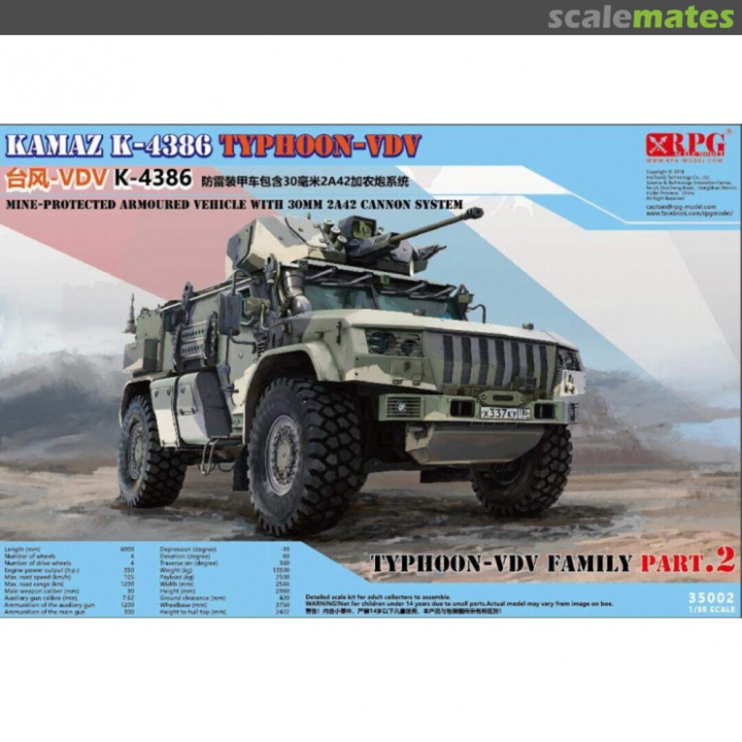 Boxart KAMAZ K-4386 Typhoon-VDV 35002 RPG-MODEL