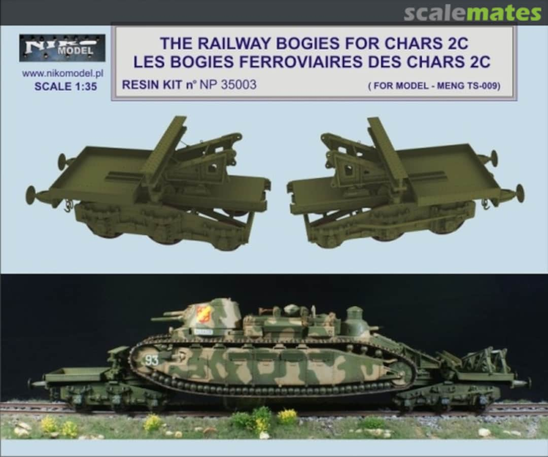 Boxart Railway Bogies for Char 2C NP35003 Niko Model