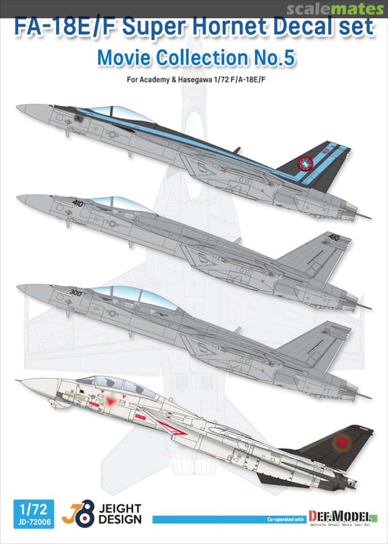 Boxart F/A-18E/F Super Hornet & F-14 Tomcat Decal set JD-72006 Jeight Design