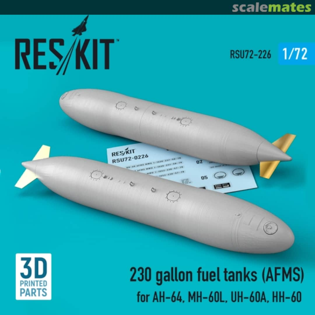 Boxart 230 Gallon Fuel Tanks (AFMS) RSU72-0226 ResKit