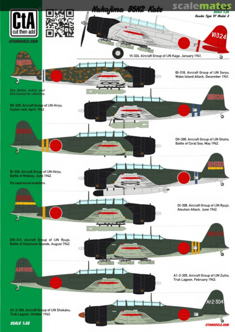 Boxart Nakajima B5N2 Kate CTA-064 CtA Models