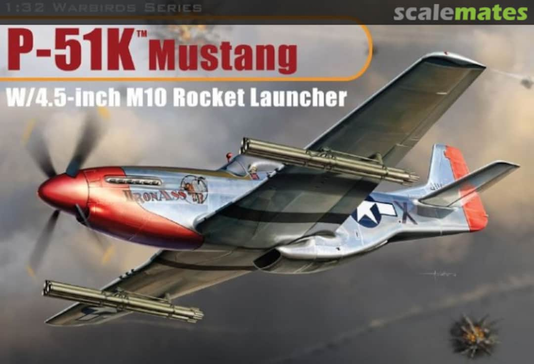 Boxart P-51K Mustang w/4.5 inch M10 Rocket Launcher 3224 Dragon