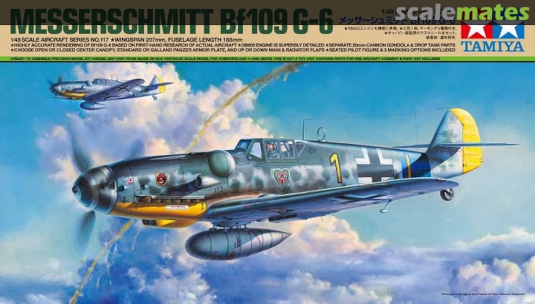 Boxart Messerschmitt Bf109 G-6 61117 Tamiya