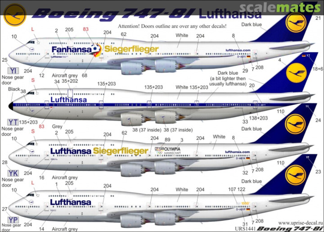 Boxart Boeing 747-8i Lufthansa Old+retro URS1441 UpRise