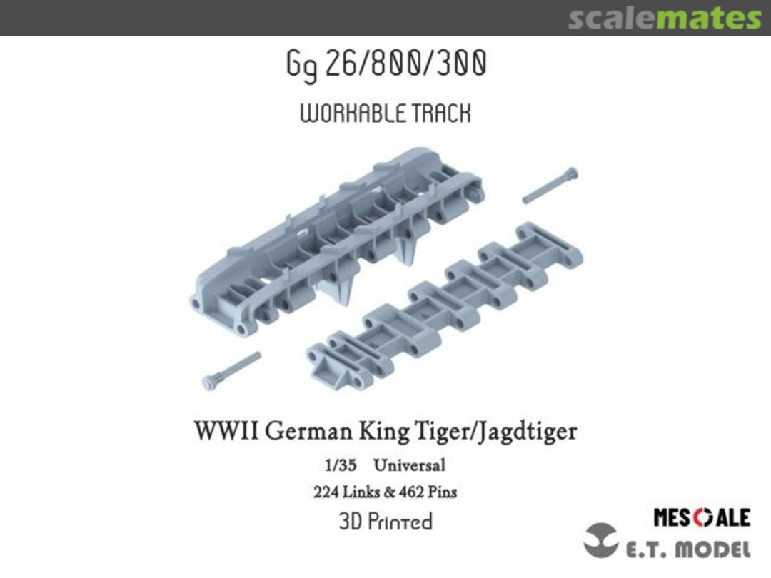 Boxart WWII German King Tiger/Jagdtiger workable track P35-012 E.T. Model