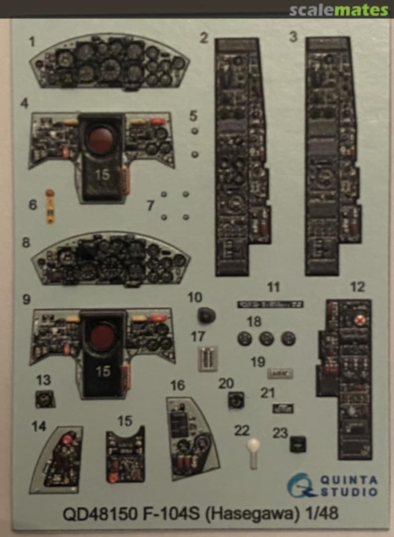 Contents F-104S Starfighter interior 3D decals QD48150 Quinta Studio