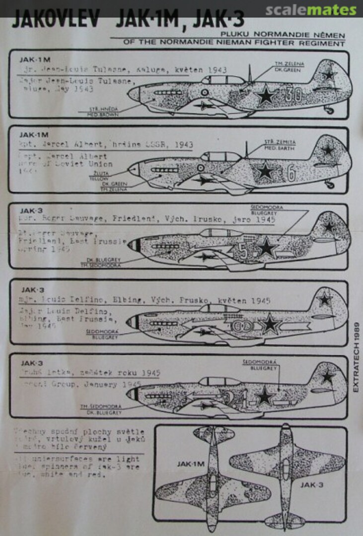 Boxart Jakovlev Jak-1M, Jak-3 D-03 Extratech