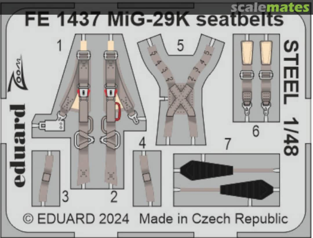 Boxart MiG-29K Seatbelts - Steel FE1437 Eduard