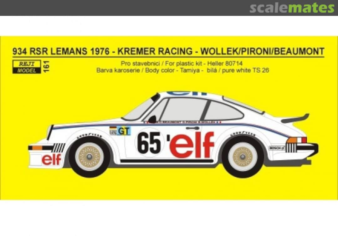 Boxart Porsche 934 RSR 161 REJI Model