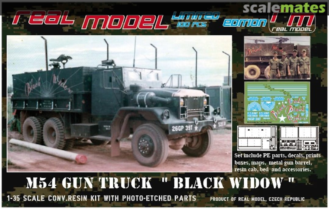 Boxart M54 Gun Truck "Black Widow" RM35128 Real Model