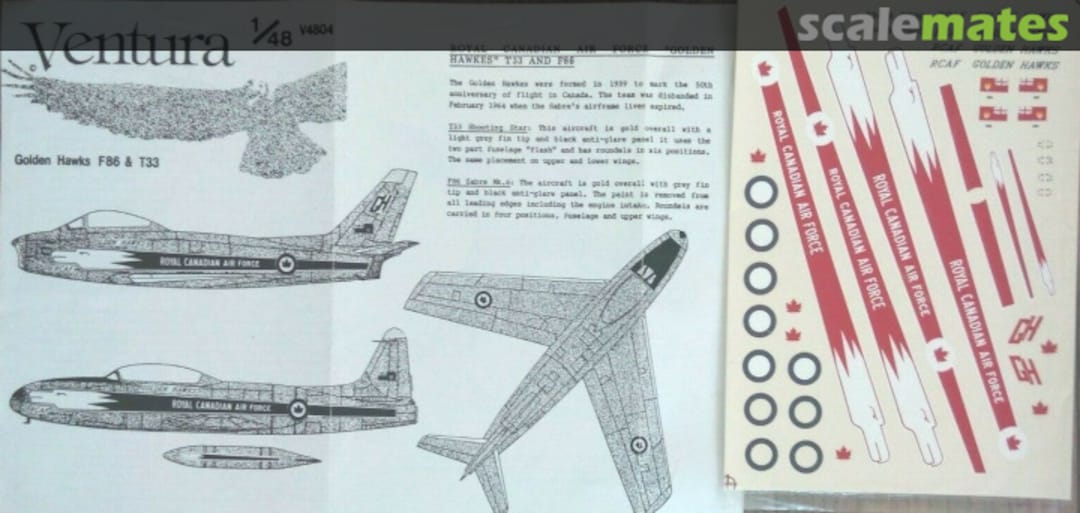 Boxart Golden Hawks: F-86 & T-33 V4804 Ventura