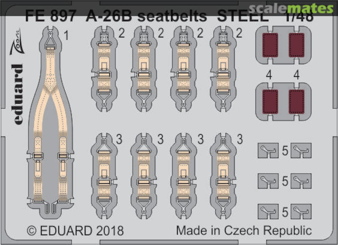 Boxart A-26B seatbelts STEEL FE897 Eduard