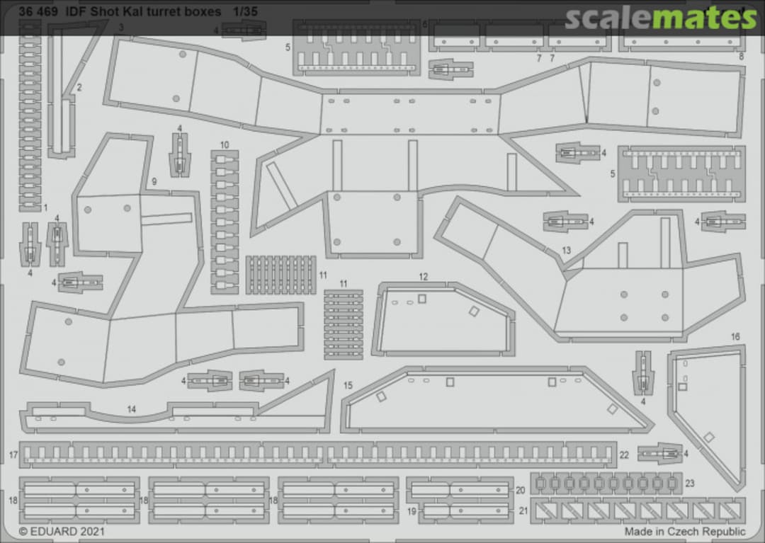 Boxart IDF Shot Kal turret boxes 36469 Eduard