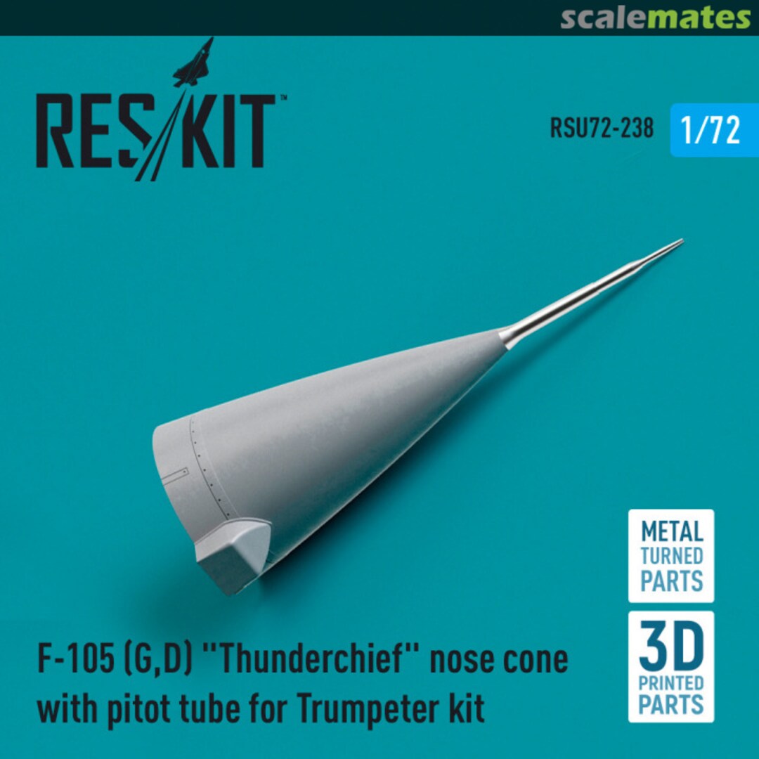 Boxart F-105 (G,D) "Thunderchief" nose cone with pitot tube RSU72-238 ResKit