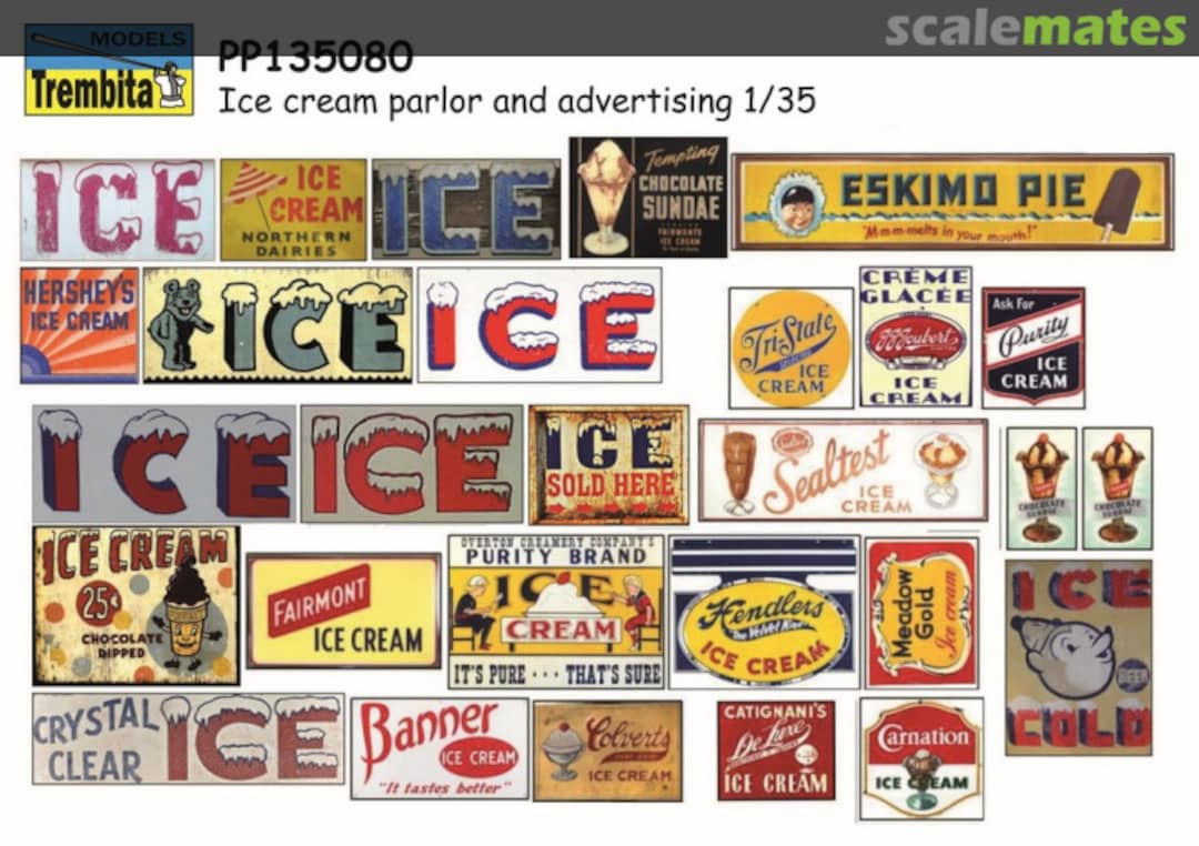 Boxart Ice Cream Parlor and Advertising PP135080 Trembita Models