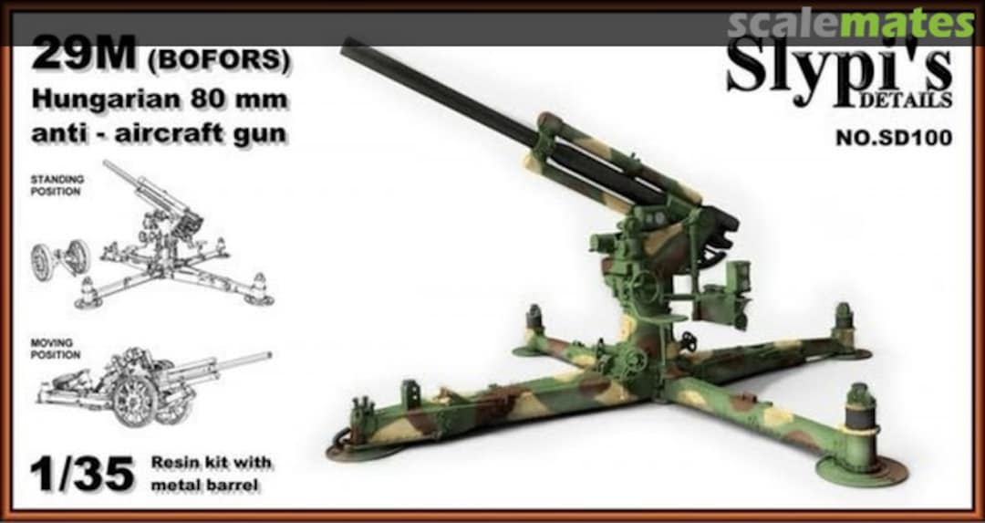 Boxart 29M Bofors 8cm Hungarian anti-aircraft gun  SD100 Slypi's Details