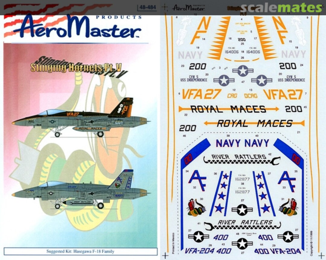 Boxart Stinging Hornets Pt. V 48-484 AeroMaster