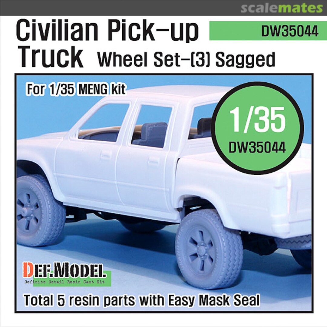 Boxart Civilian Pick up Truck Sagged wheel set 3 DW35044 Def.Model